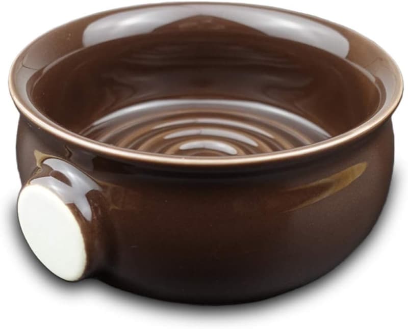 Men's Ceramic Shaving Soap Bowl with Non-Slip Handle