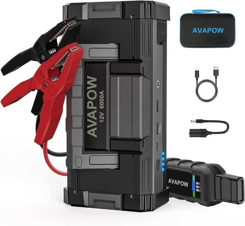 AVAPOW 6000A Car Battery Jump Starter with USB Quick Charge