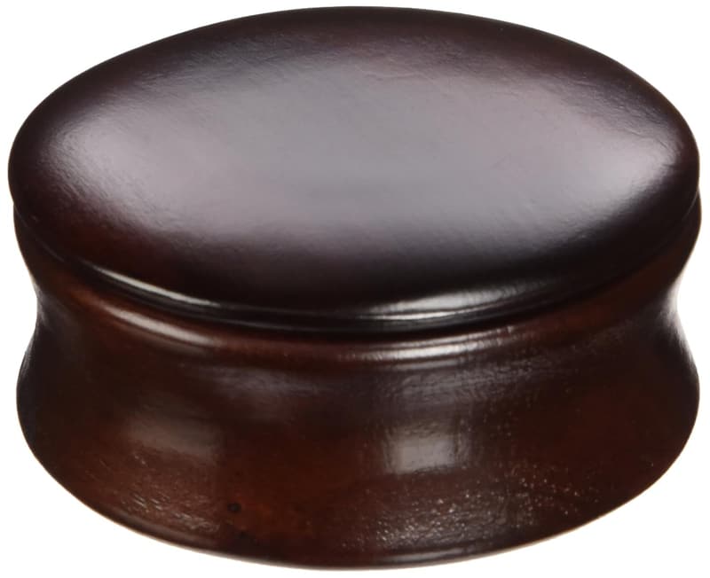 Dark Wood Shave Soap Bowl with Lid