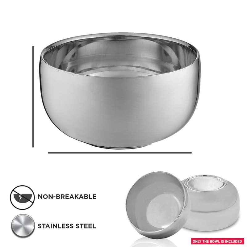 Stainless Steel Shaving Mug for Wet Shaving Kit