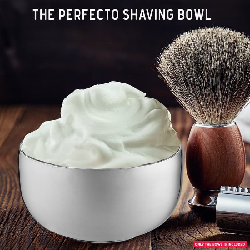 Stainless Steel Shaving Mug for Wet Shaving Kit