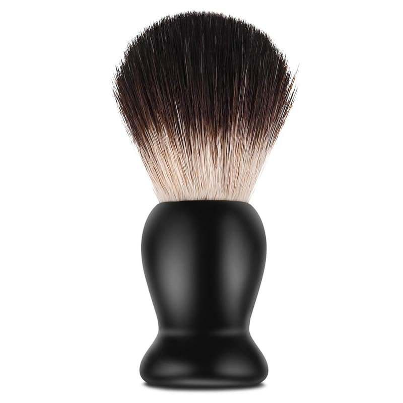 Men's Grooming Kit: Matte Black Shaving Stand with Brush & Bowl