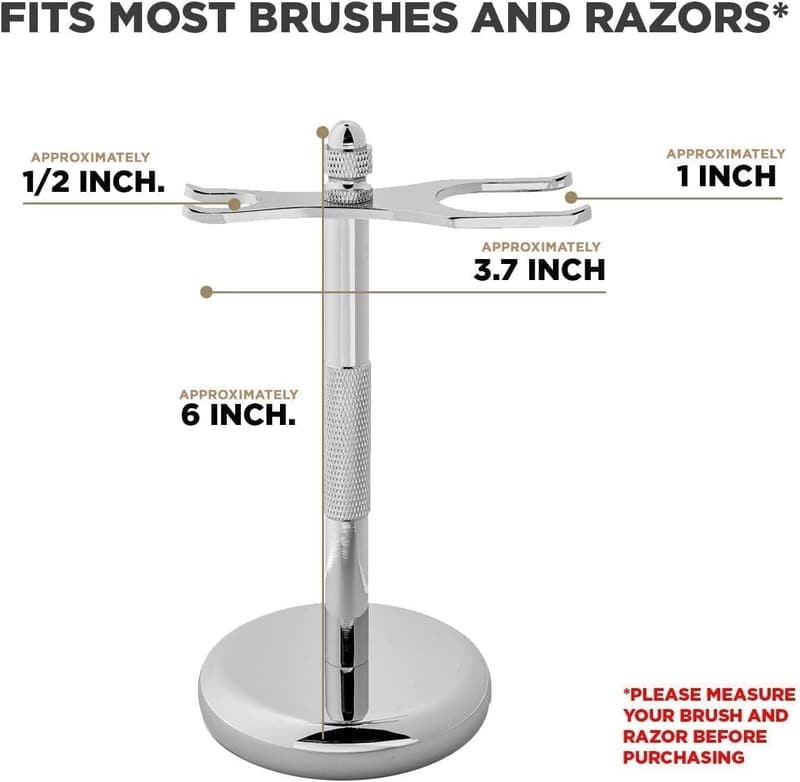 Valentine's Day Gift: Deluxe Black Razor & Brush Stand