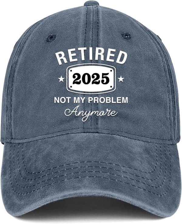 2025 Retirement Gift: Embroidered Baseball Cap for Men & Women