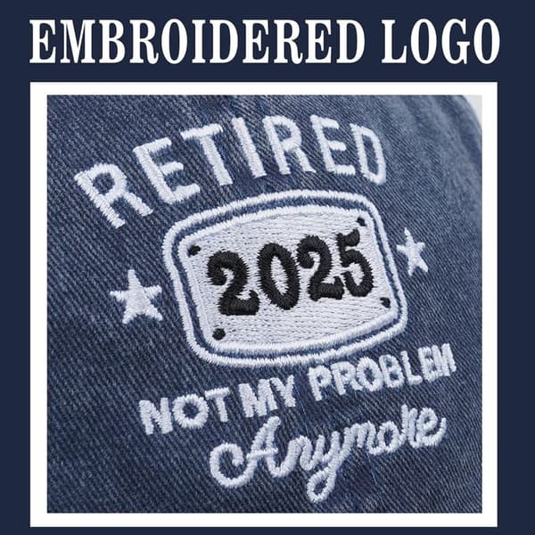 2025 Retirement Gift: Embroidered Baseball Cap for Men & Women