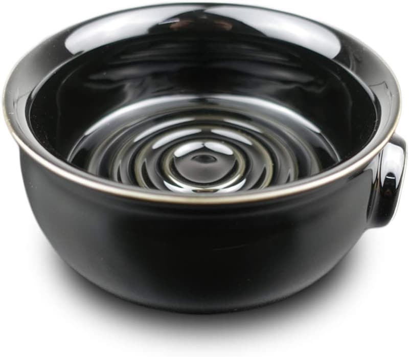 Black Shaving Soap Bowl for Men - Easy Lathering