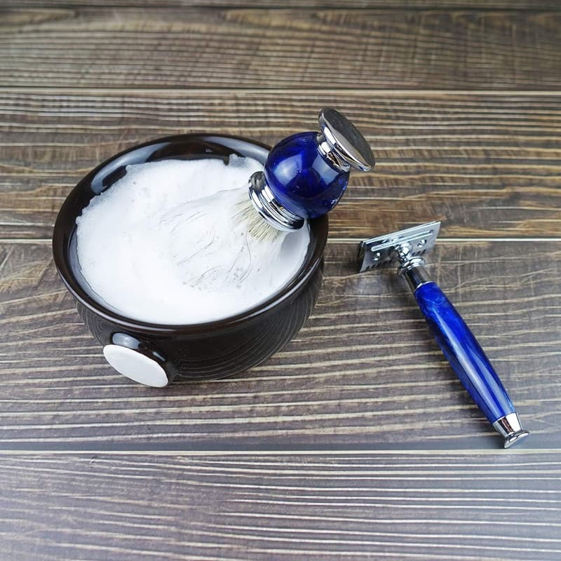 Black Shaving Soap Bowl for Men - Easy Lathering
