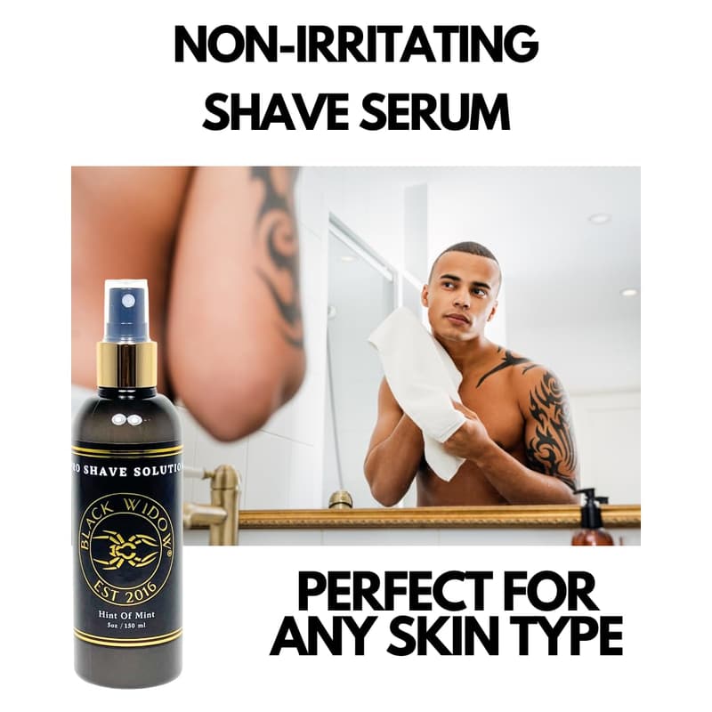 Black Widow Pro Shave Spray - No Mess Hydrating Lotion