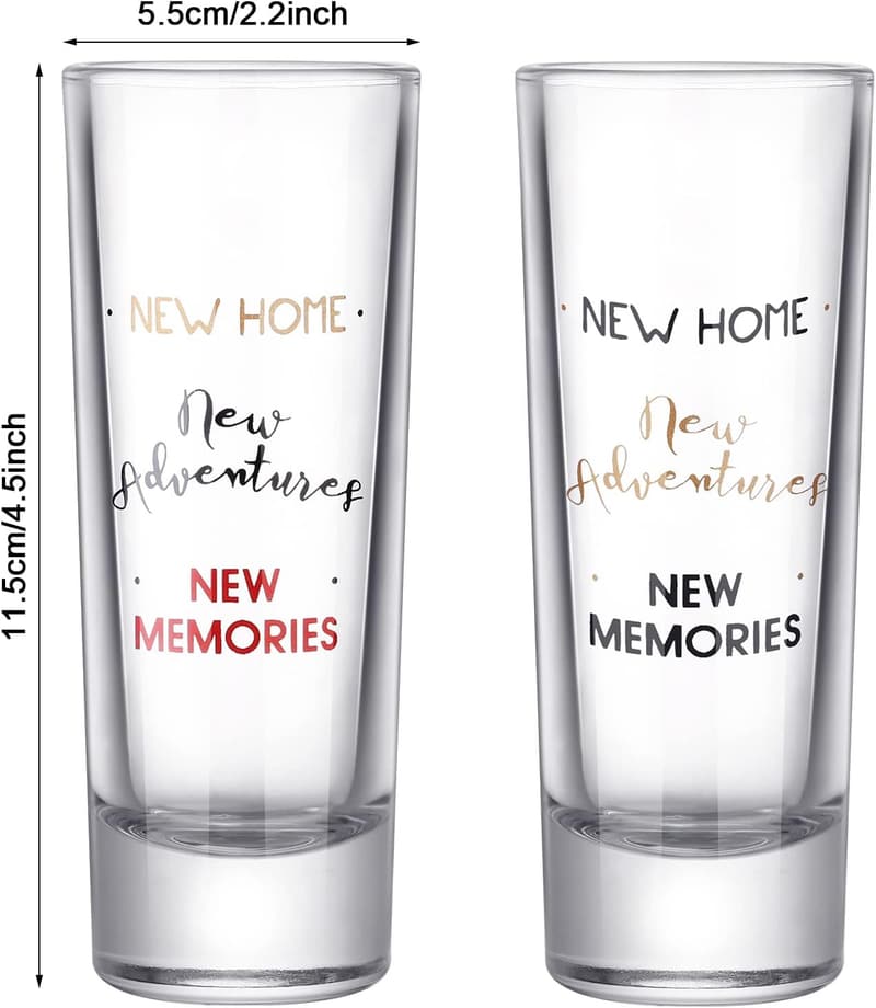Housewarming Gift: 2 oz Shot Glasses for Couples