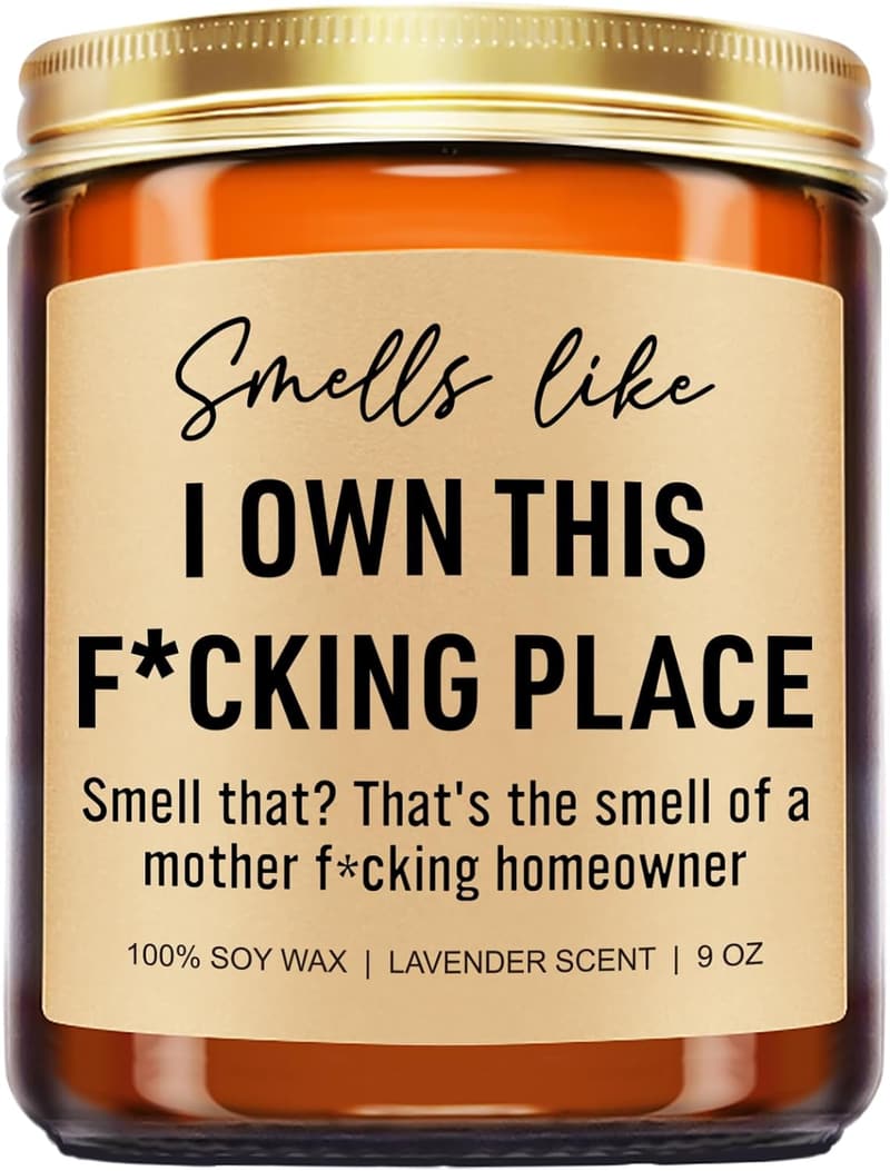 Housewarming Gift: Funny Scented Candle for New Homeowners - 9 oz