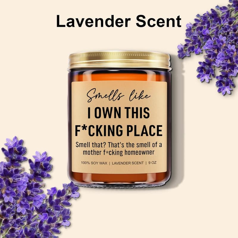 Housewarming Gift: Funny Scented Candle for New Homeowners - 9 oz
