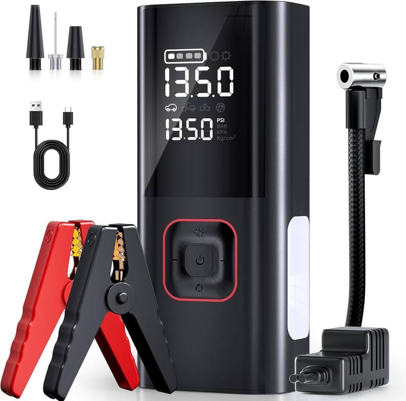 Portable 6000A Jump Starter for Gas/Diesel Vehicles