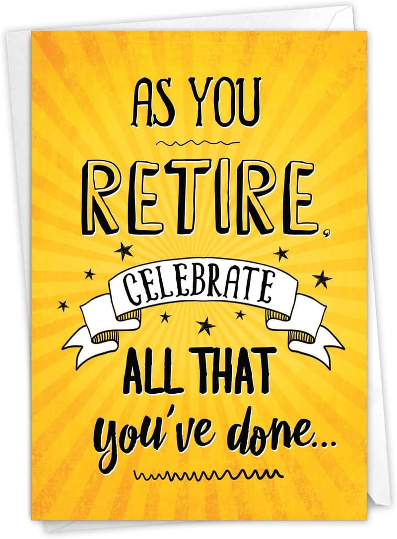Retirement Card with Envelope - Funny Congrats Greeting