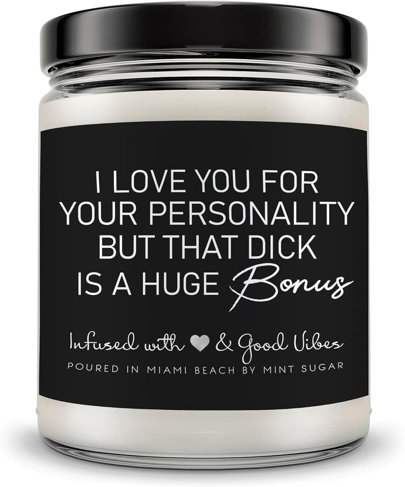 Funny Valentine's Day Candle for Men - 9 oz Made in USA