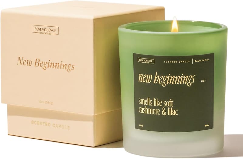New Home Candle - 10 oz Cashmere & Lilac Scented Gift for Women