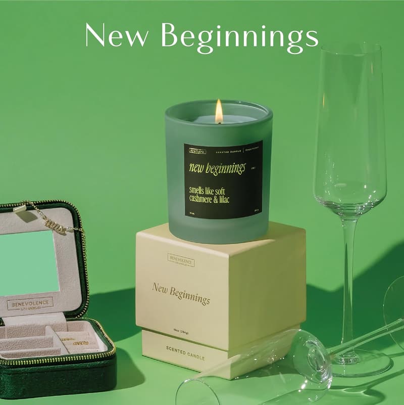New Home Candle - 10 oz Cashmere & Lilac Scented Gift for Women