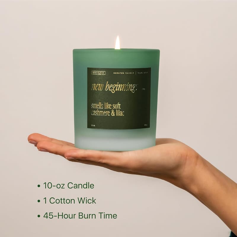 New Home Candle - 10 oz Cashmere & Lilac Scented Gift for Women