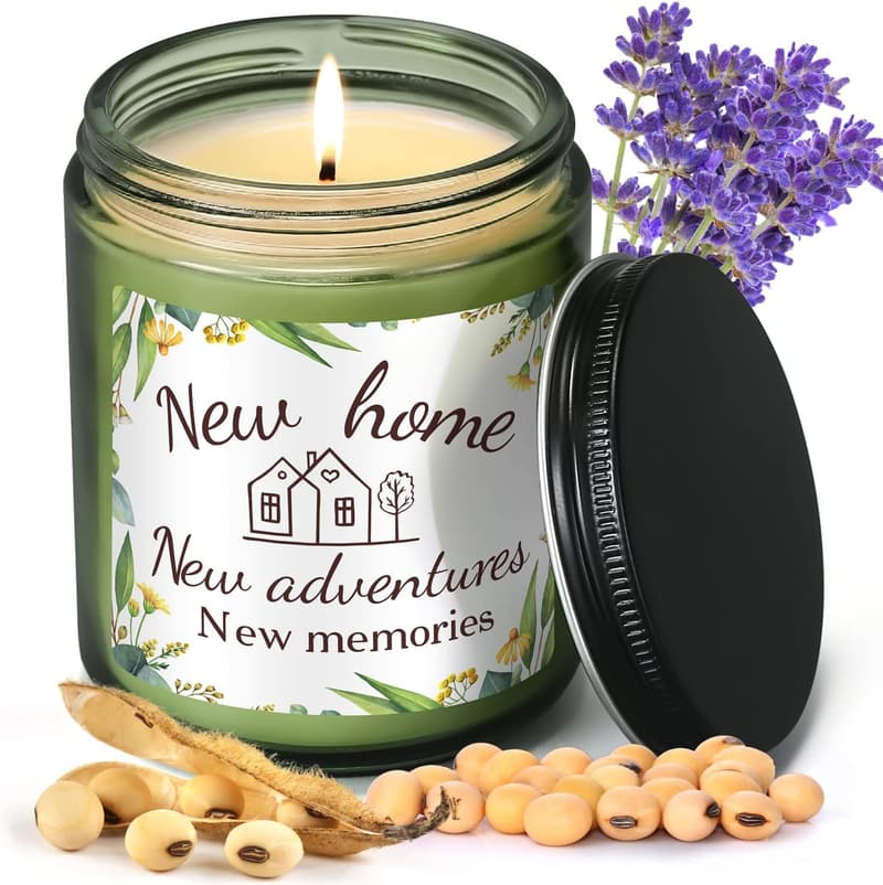 Lavender Scented Candle - Unique Housewarming Gift for Couples