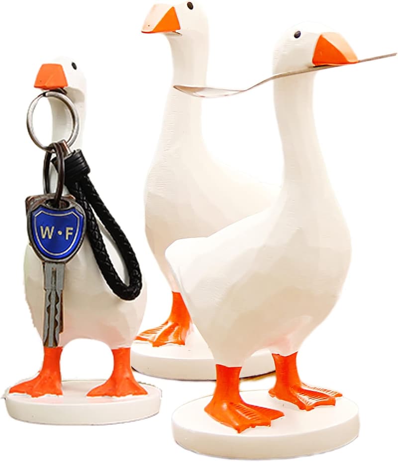 Kawaii Magnetic Goose Key Holder - Fun Home Decor Gift