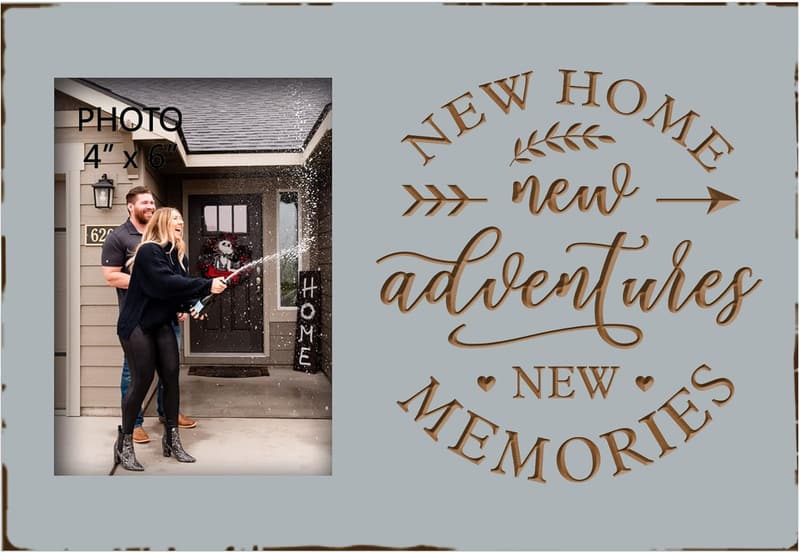 Housewarming Gift: Engraved 4x6 Picture Frame for New Home