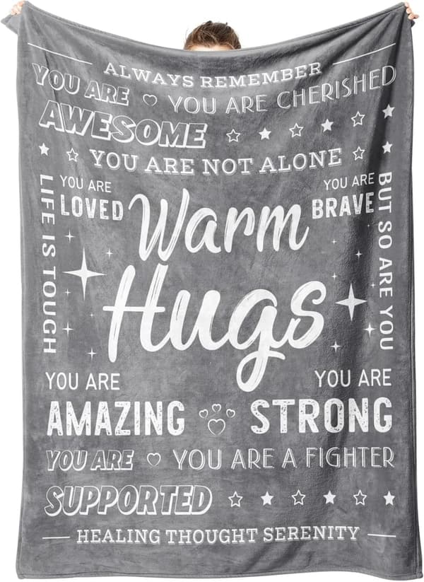 Get Well Soon Blanket for Women - Inspirational Healing Comfort 60