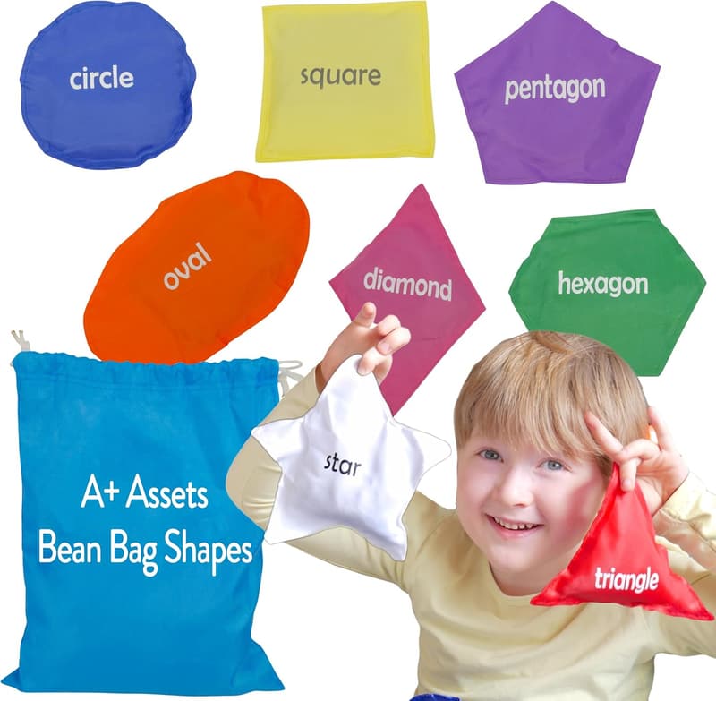 Preschool Learning Bean Bags – 8 Pack Educational Sensory Toys