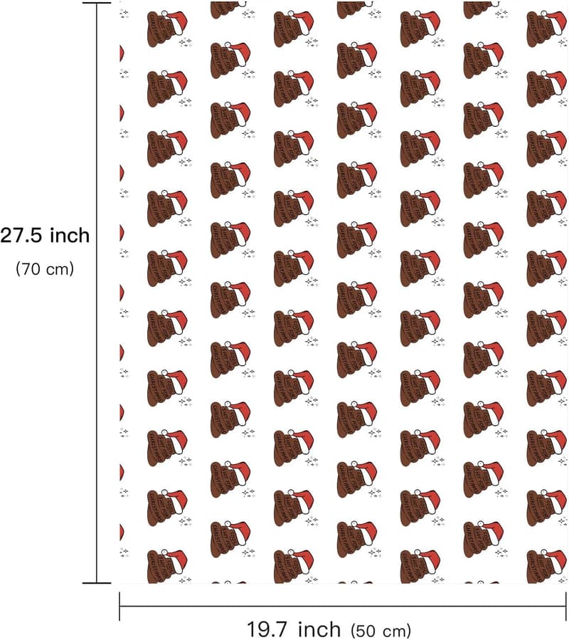 Funny Christmas Wrapping Paper - 6 Sheets, 19.7