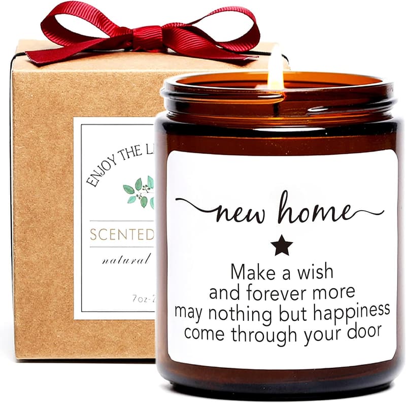 New Home Candle - Sandalwood & Rose Scented, 7oz