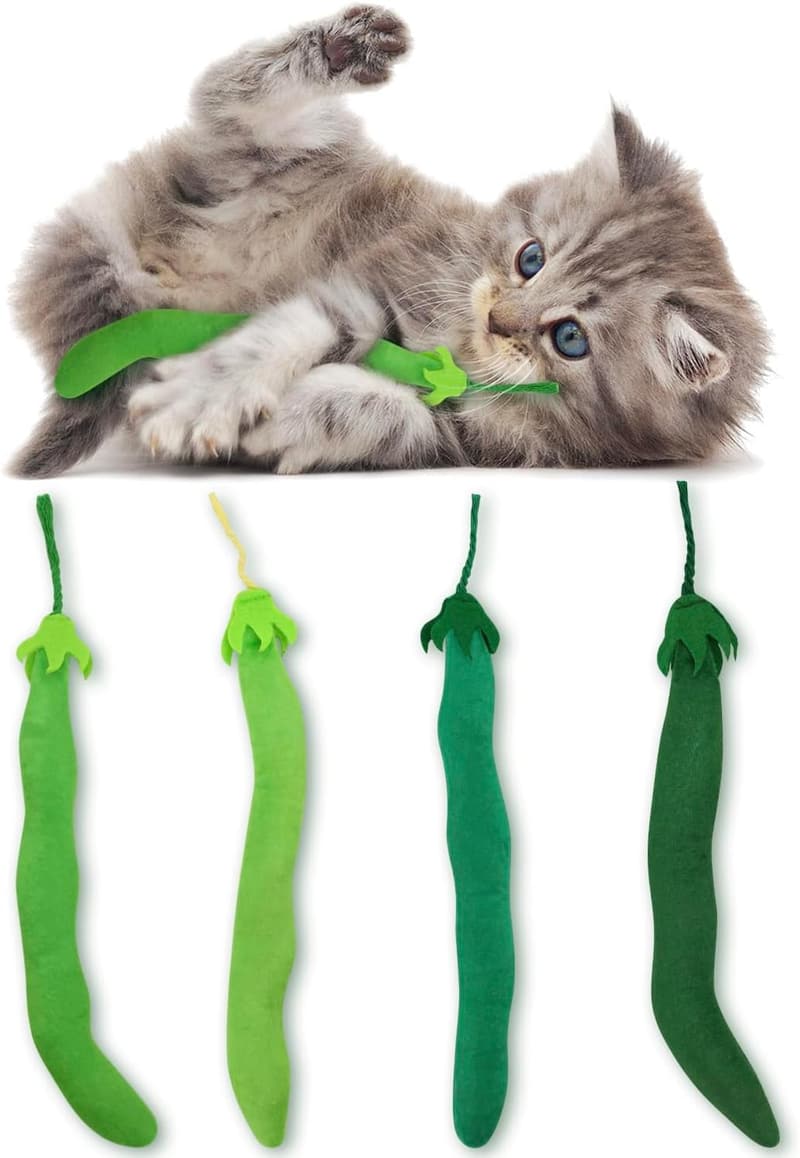 Interactive Catnip Kicker Toys - 4PCS Vegan Chew Set for Cats