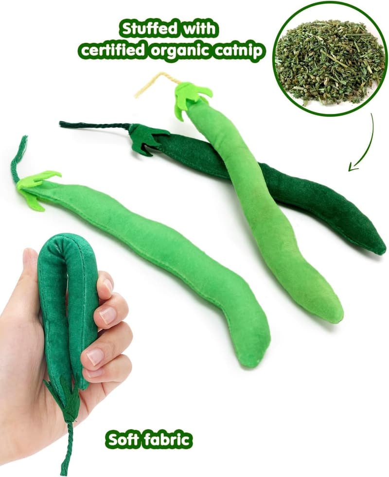 Interactive Catnip Kicker Toys - 4PCS Vegan Chew Set for Cats