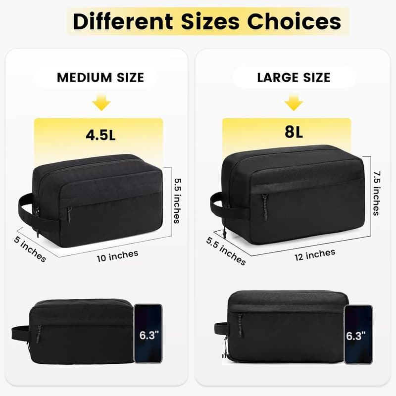 Men's Water-Resistant Hanging Toiletry Bag