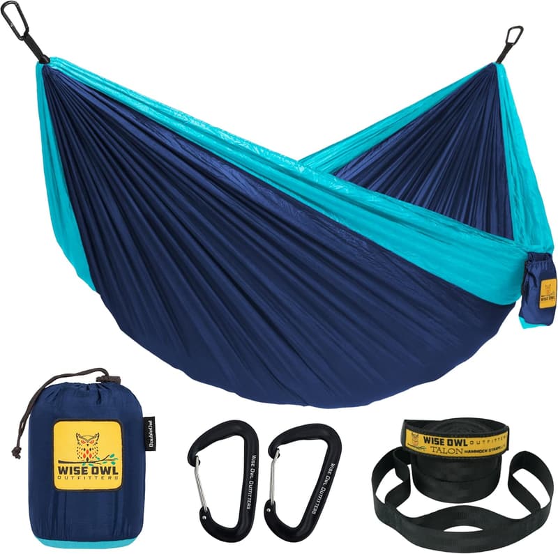 Portable Lightweight Hammock - Parachute Nylon for Camping & Travel