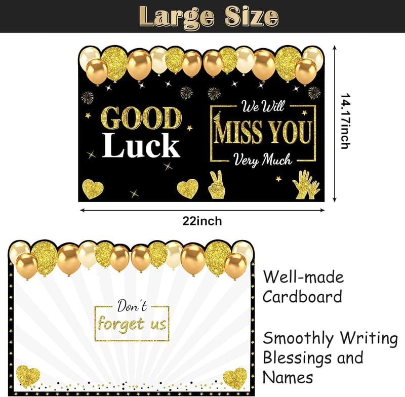 Farewell Retirement Greeting Card with Signature Guest Book