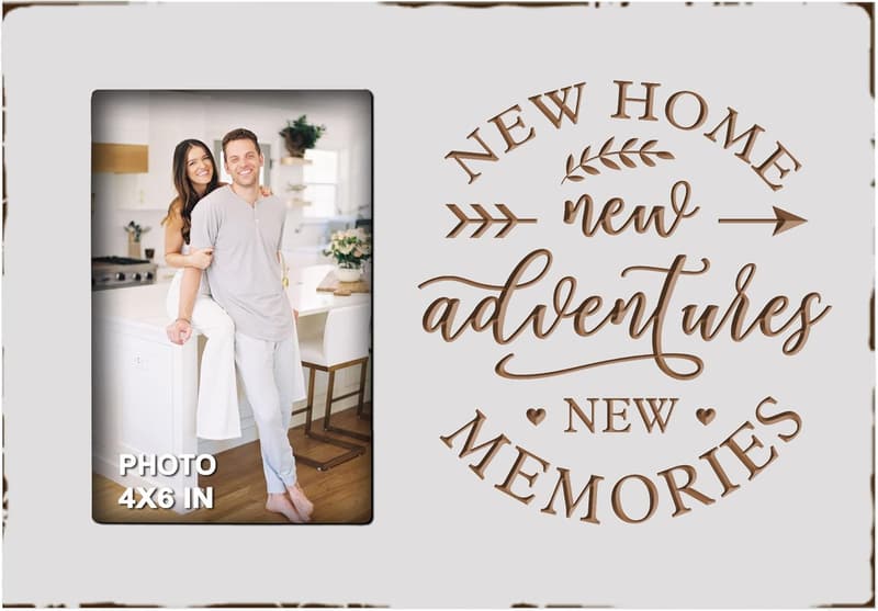 Engraved Rustic Picture Frame for Housewarming Gift