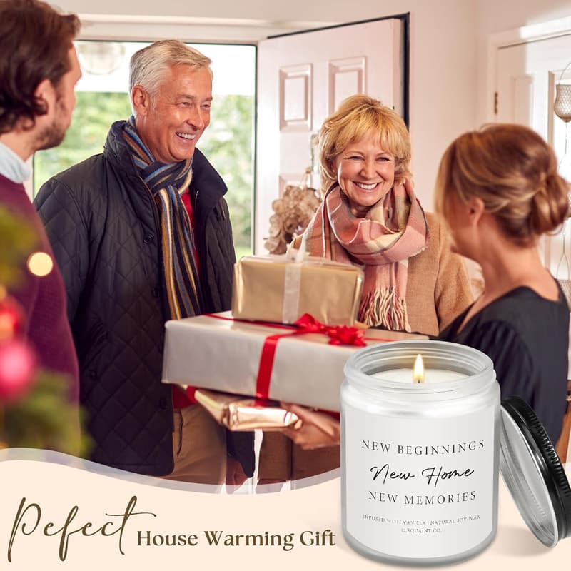 Vanilla Scented Candle for New Home Housewarming Gift