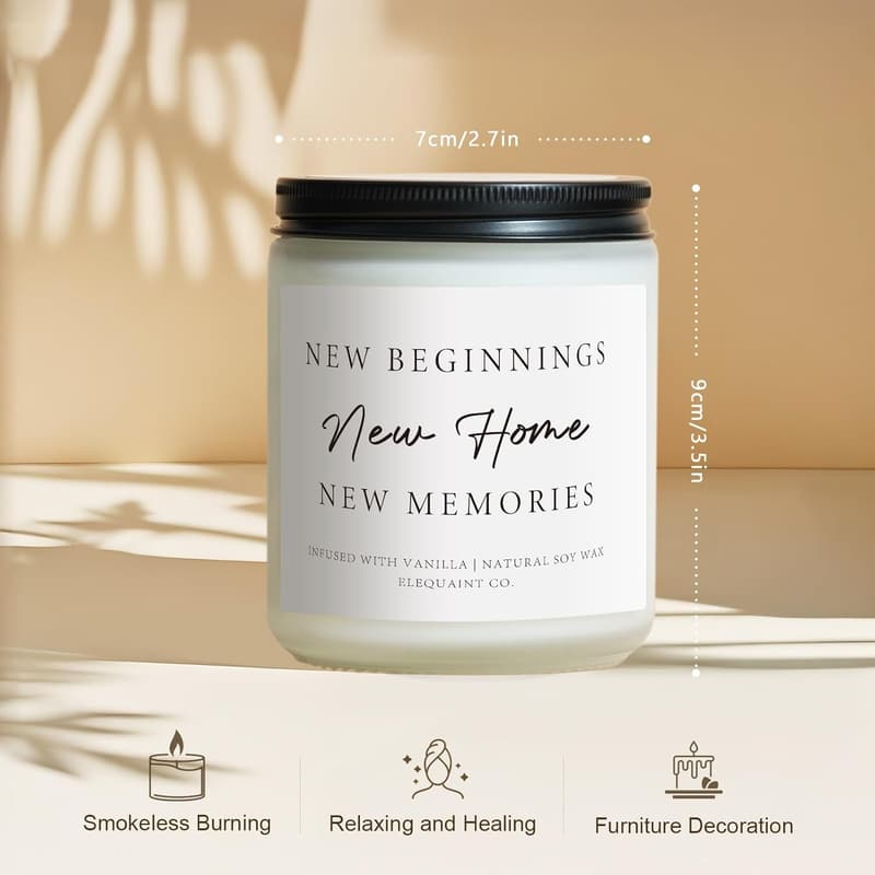 Vanilla Scented Candle for New Home Housewarming Gift