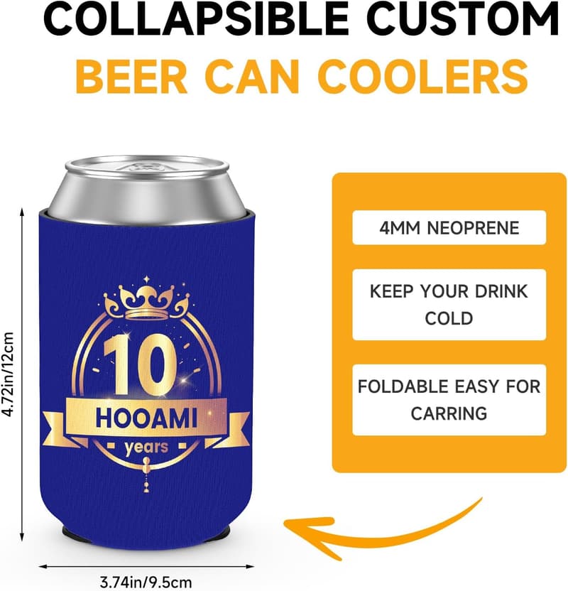 Personalized Neoprene Can Coolers for Men's Summer Events
