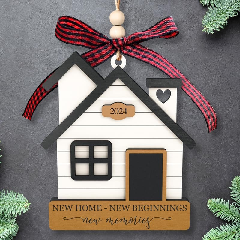 Housewarming Gift - Wooden Ornament for New Home Owners