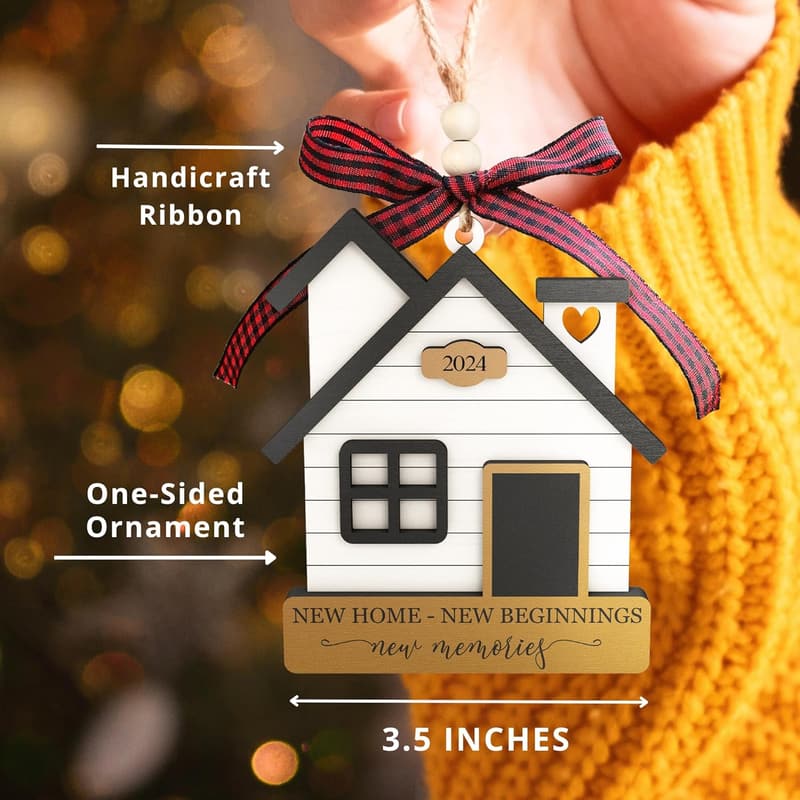 Housewarming Gift - Wooden Ornament for New Home Owners
