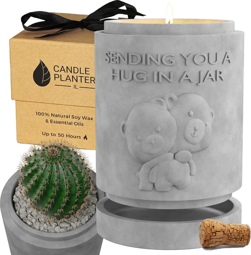 Romantic Lavender Aromatherapy Candle Planter - 50-Hour Soy Wax