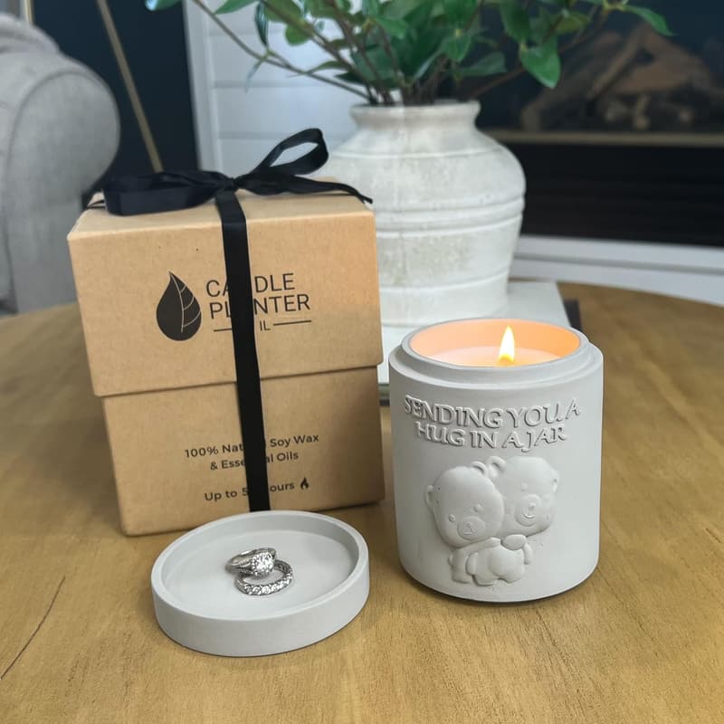 Romantic Lavender Aromatherapy Candle Planter - 50-Hour Soy Wax