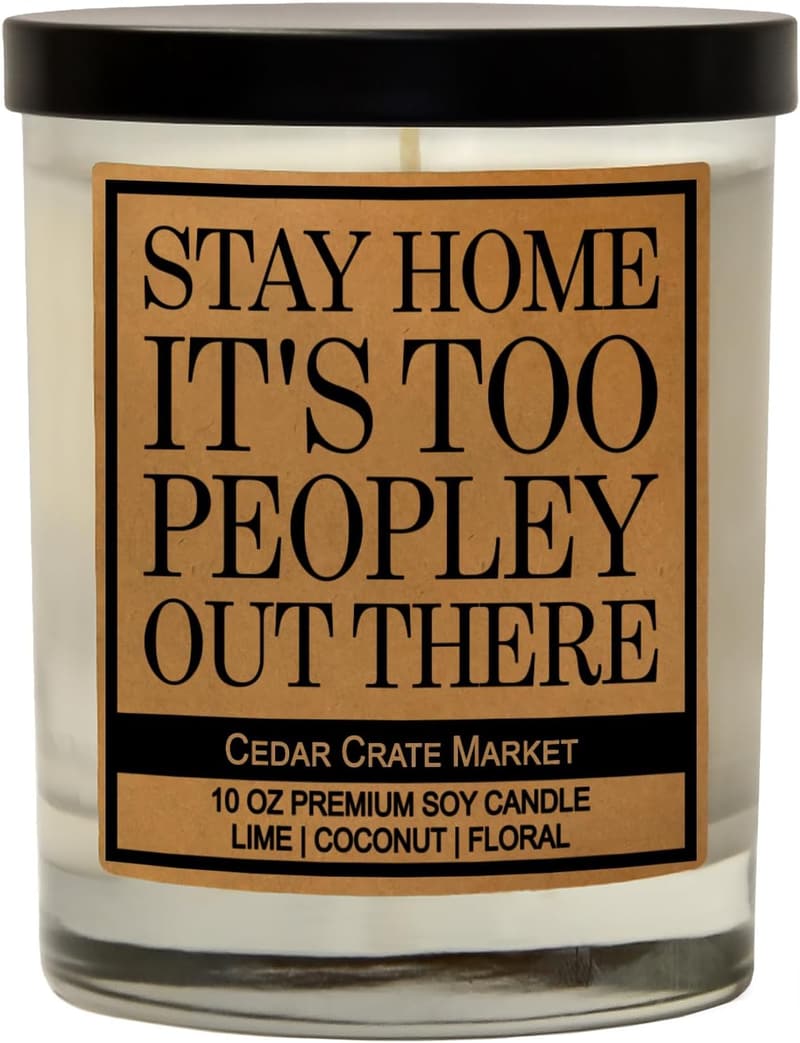 Funny Lavender Scented Soy Wax Candle for Housewarming Gifts