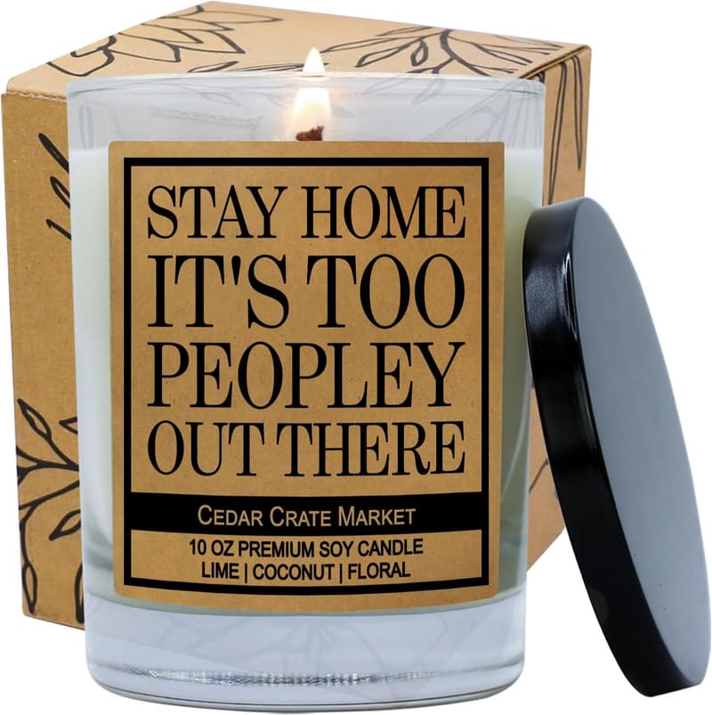 Funny Lavender Scented Soy Wax Candle for Housewarming Gifts