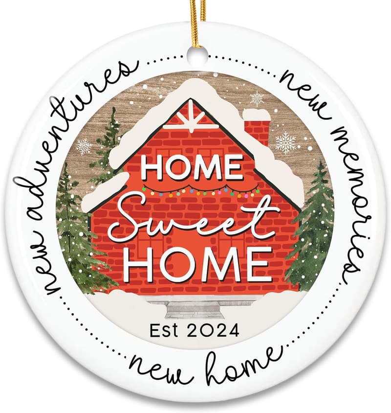 2025 Housewarming Gift - New Home Ceramic Ornament for Couples