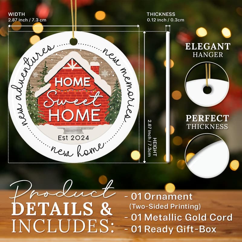 2025 Housewarming Gift - New Home Ceramic Ornament for Couples