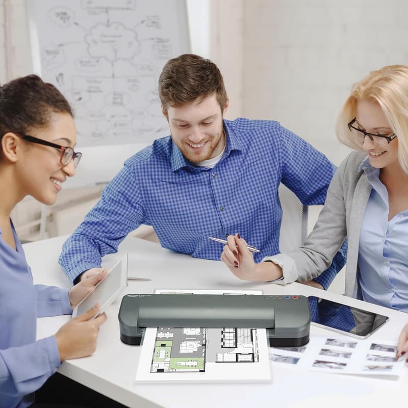 Commercial 13-Inch Thermal Laminator with Laminating Sheets