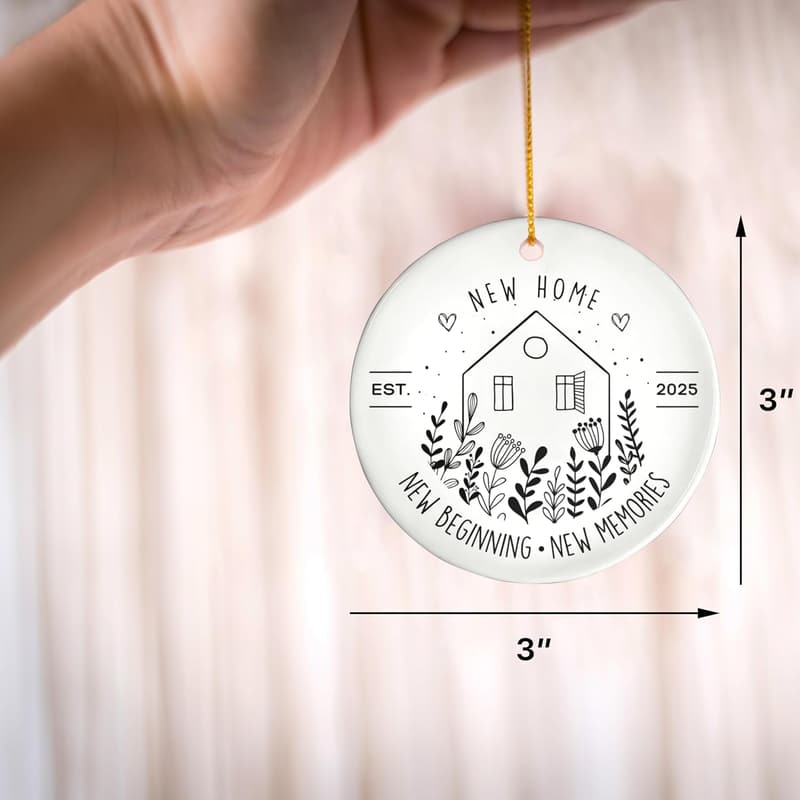 New Home Ornament 2025 for Housewarming Gift