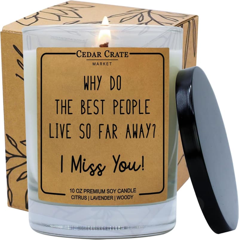 Going Away Gift Candle - Aromatherapy Soy Wax for Friends