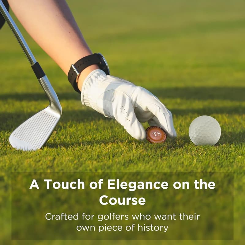 Father’s Day Personalized Golf Ball Markers - Set of 2 with Leather