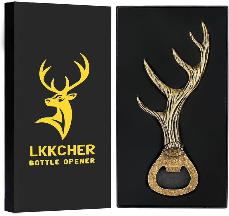 Deer Antler Beer Bottle Opener - Unique Gift for Couples